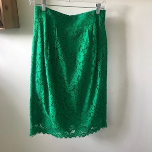 J. Crew lace pencil skirt